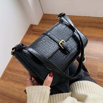 

NEW Fashion Ladies Small Square bag Women's Designer Vintage Handbag and Purse Stone Pattern Shoulder Messenger Bags