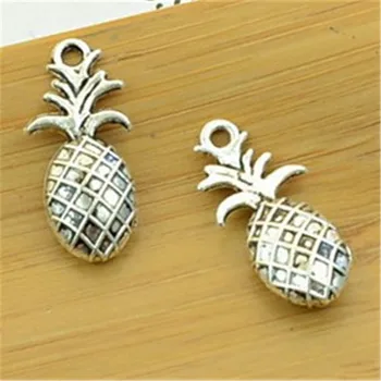 

100Pcs/lot Bromelia Charms 23x10MM Pineapple Charms for Jewelry Supplier