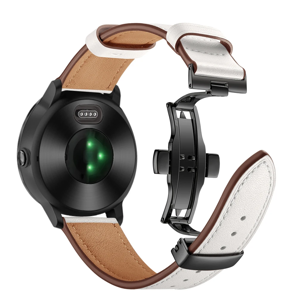 Для Garmin Vivoactive 3 браслет из натуральной кожи сменный Ремешок Браслет ремешок для samsung Galaxy Watch Active 2 44 мм 40