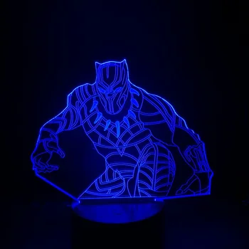 

Led Night Light heroSuperhero Black Panther Trevor Zarathustra hero's The lamp s Gift for Kid Fans Novelty Lights 3d Lamp