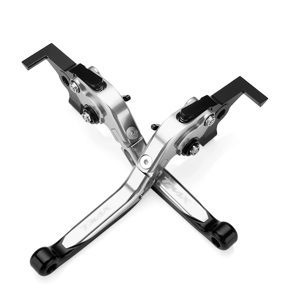 CNC тормозные рычаги сцепления для Yamaha TMAX T MAX 530 2012- TMAX t-max 500 2008-2011 скутер Складная ручка Тормозная рычаг - Цвет: Silver