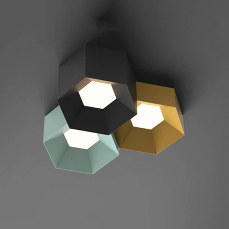 D Modern LED Iron Art Ceiling Lights Lighting Nordic Loft Aisle Living Room Lamp Restaurant Bedroom Macaron Decor Light Fixtures - Цвет корпуса: D