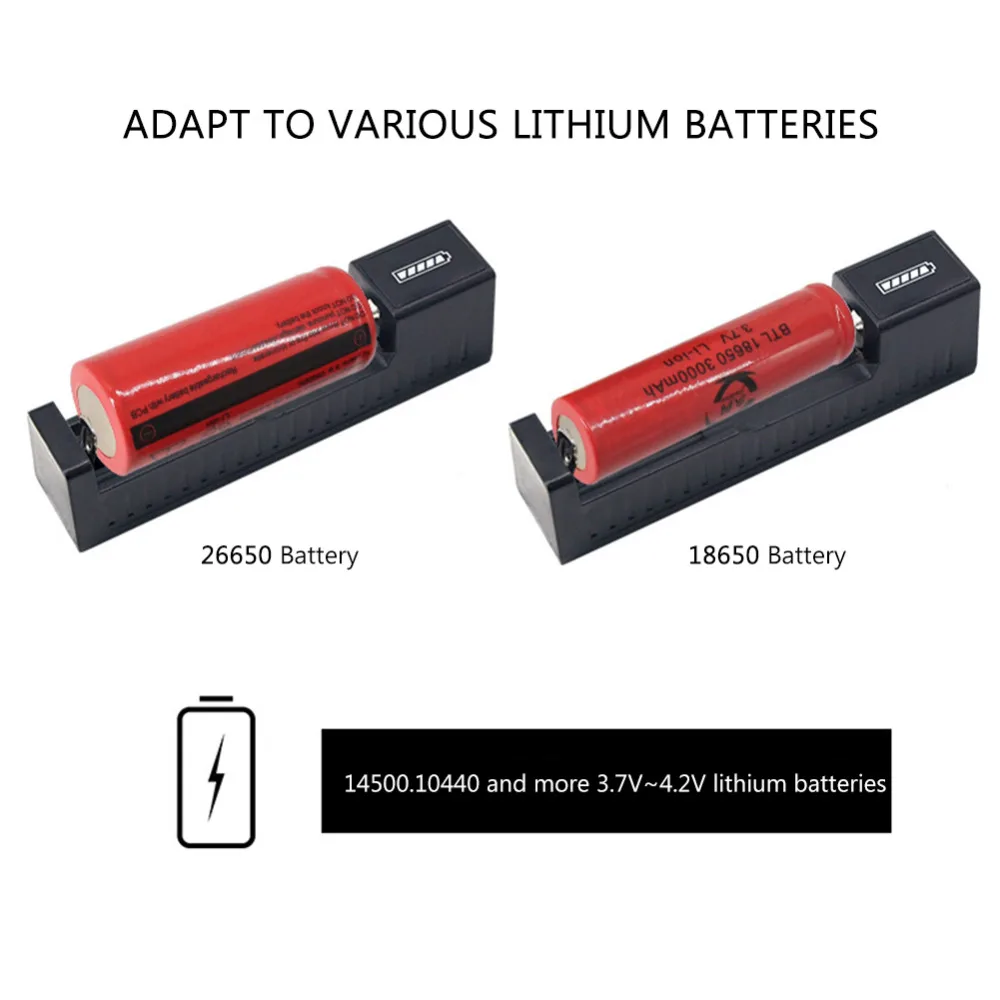 18650 26650 батарея Быстрая зарядка зарядное устройство один двойной слот перезаряжаемый портативный DC5V/1A USB литиевая умная батарея зарядное устройство