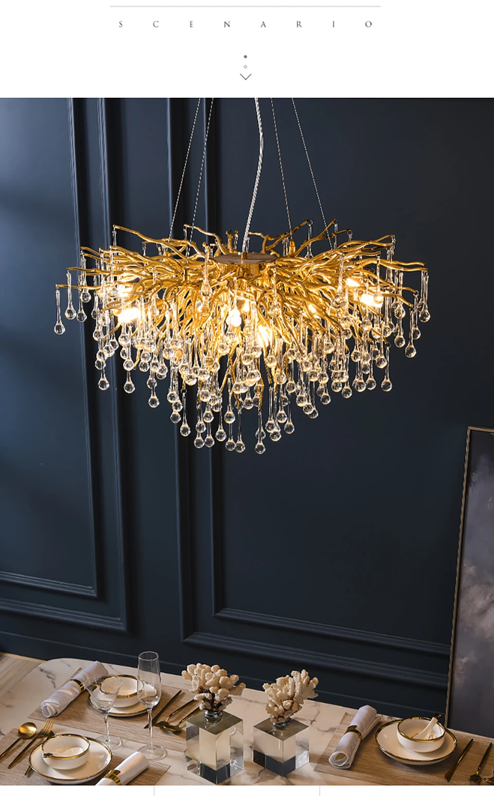 Ooze Crystal Chandelier