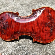 Высококачественный резной Скрипки 4/4 3/4 твердой древесины красное вино Скрипки начинающих студент Профессиональный Музыкальные Инструменты