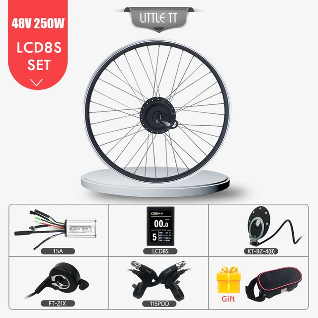 Electric Bicycle Conversion KIt  48V 250W Front Wheel Hub Motor ebike Motor Kit with LCD LED Display For Electric bicycle engine 48V LCD8S SET