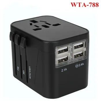 

Wor Ldtrip Plug WTA-788 Travel Conversion Plug USB Conversion Plug Function Socket Converter 4USB Multifunction Socket