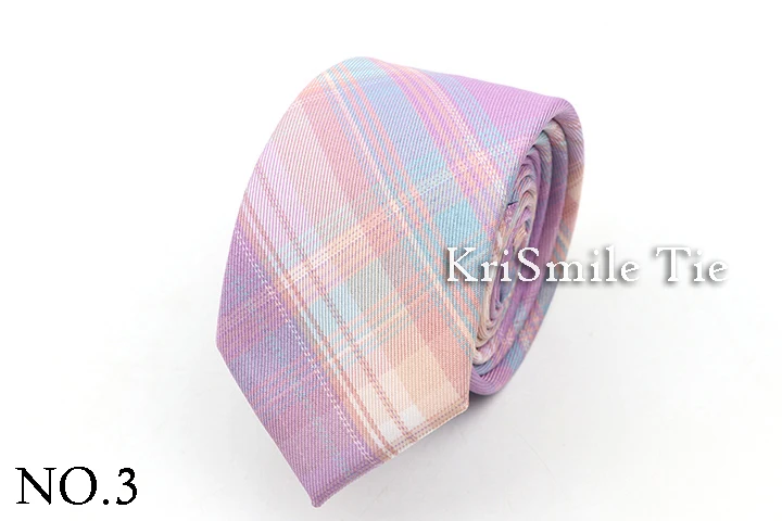 Men's Check Stripe 6cm Tie 100% Cotton Neckties Gift For Man Plaid Series Wedding Party Gift Accessories Women's Anime Tie