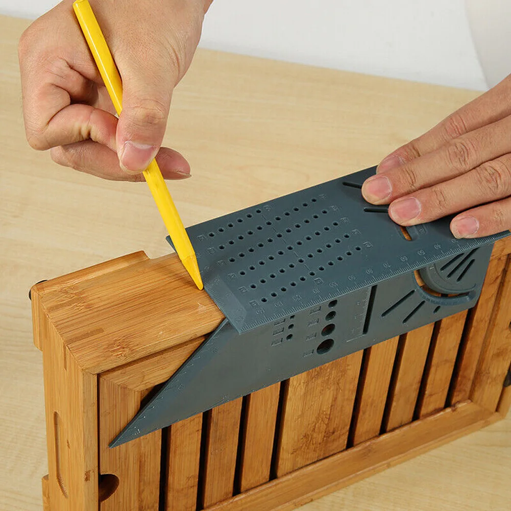 

Wood Working Ruler 3d Mitre Angle Measuring Woodworking Scribe Mark Line GaugeOver Line Ruler Stop Point Measuring Gauge