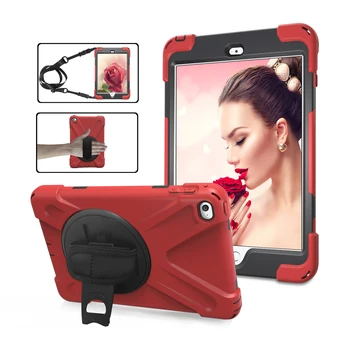 

Case for Apple iPad mini 1 2 3 7.9 mini2 mini3 Rotating Stand Silicone Kids Safe Shockproof Shoulder Strap Cover