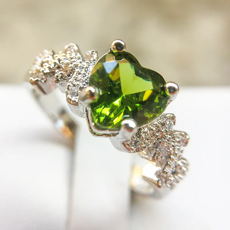 Ring Love Heart Ring Wedding Jewelry Gift For Mother 2 Colors 100% silver 100% silver color wedding rings finger rings fashion ring metal rings