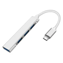 Adaptador C809 4 en 1 USB C Hub USB tipo C OTG con puerto USB 3,0 + 3 puertos xUSB 2,0 convertidor Divisor de Cable para portátil para MacBook PC