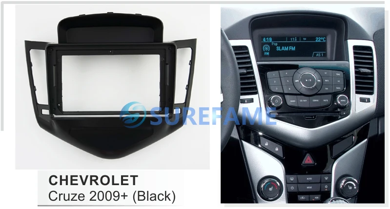 9 дюймов Автомобильная панель радио для CHEVROLET Cruze 2009+(черный) Dash Kit установка Переходная рамка адаптер накладка крышка консоли