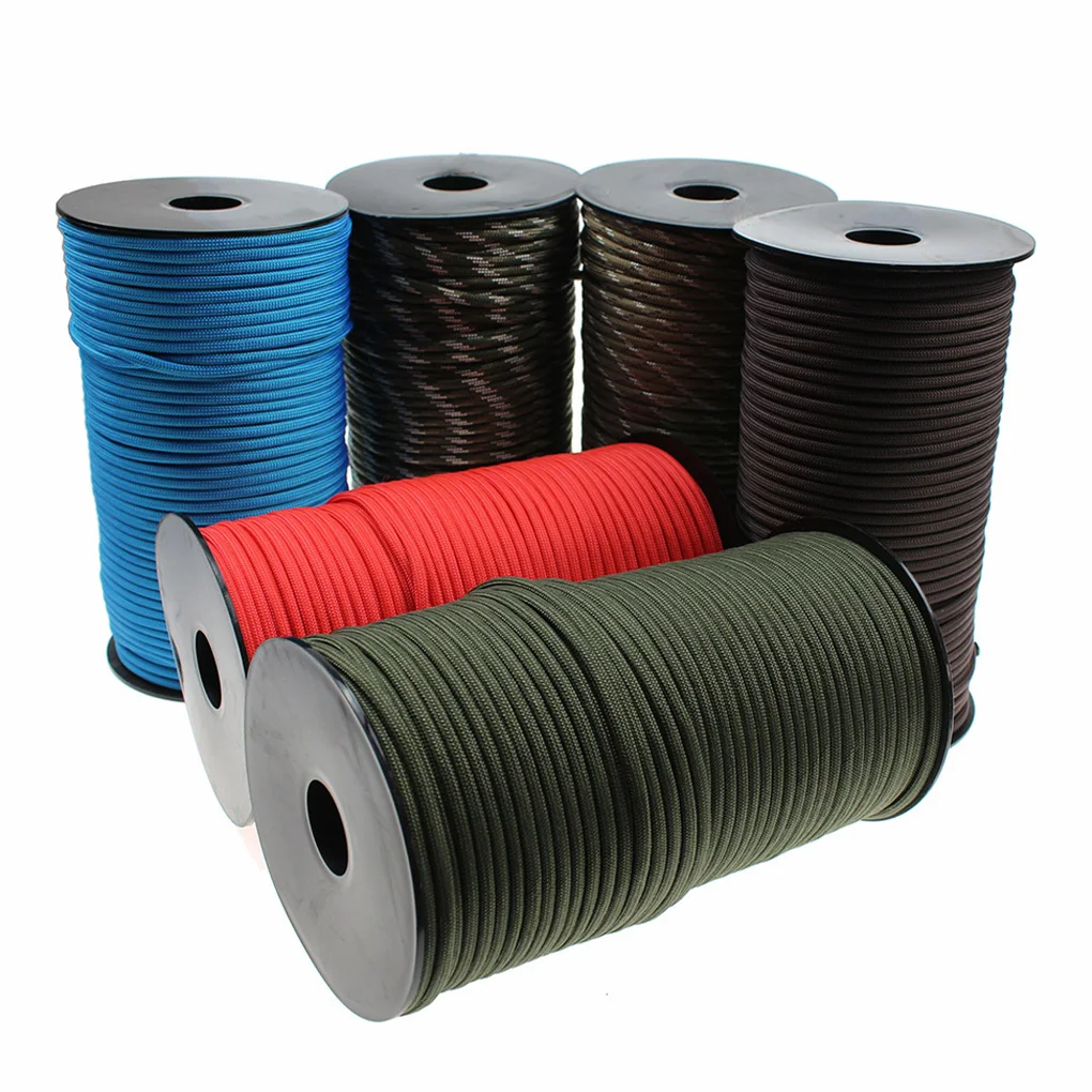 328 FT 9 Strand Paracord Reel Outdoor Parachute Cord Camping Hiking 100M NEW UK 