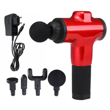 

Therapy Massage Guns LED Digital Display 6 Gears Adjustment Muscle Massager Pain Relax with 4 Heads 2000mAh Battery Plastic