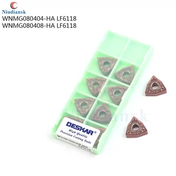 

10PCS CNC WNMG080404 WNMG080408 HA LF6118 turning tool carbide inserts original authentic, used for processing stainless steel