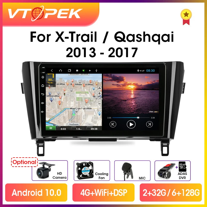 Vtopek 2din Android автомобильный радиоприемник мультимедиа видеоплеер навигация GPS для