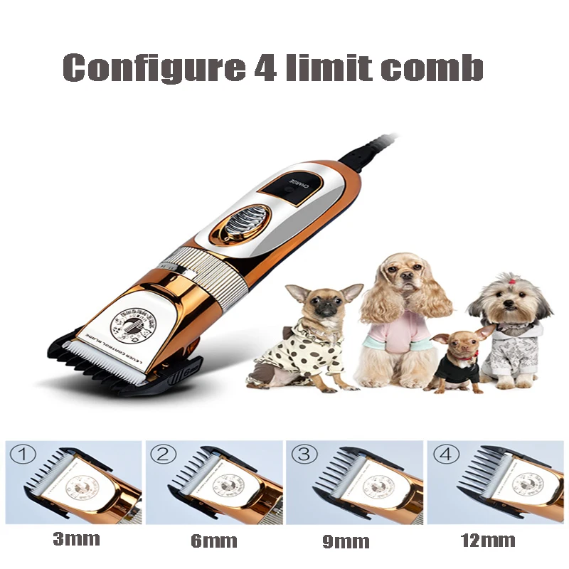 

60W 110~240V Voltage Professional AC Electric Dog Cat Hair Trimmer Pet Fur Cutting Machine Styling Tools Animal Hair Clippers