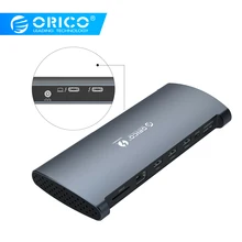 ORICO 40 Гбит/с настоящий Thunderbolt 3 док-концентратор USB Type C до 8 к DP HDMI USB3.0 RJ45 SD4.0 PD адаптер сплиттер для Macbook Pro huawei