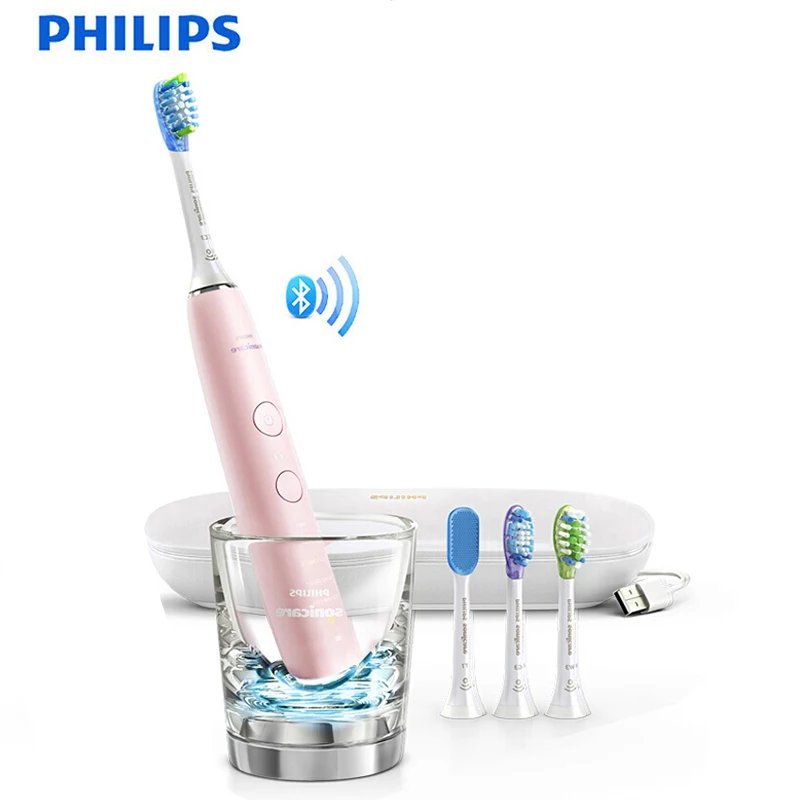 Philips Sonicare HX9924 Алмазная умная звуковая зубная щетка с поддержкой приложения с Умной головкой щётки, 5 режимов для взрослых