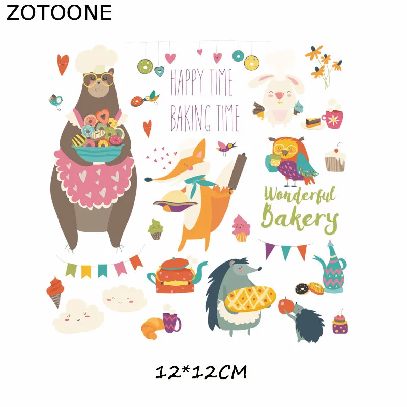 ZOTOONE, милый медведь, нашивки в форме животных, железные передачи для футболки, детский подарок, сделай сам, одежда, наклейки с милым дельфином - Цвет: 384