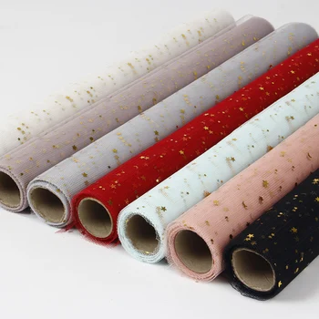 

1M Starry Sky Net Yarn Wrapping Paper Wedding Party Valentine's Day Gift Box Craft Paper DIY Flowers Scrapbook Decorative Paper
