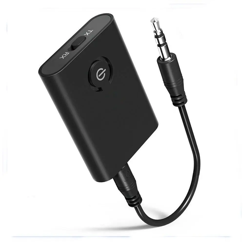 2 в 1 USB Bluetooth 5,0 беспроводной адаптер aptX стерео передатчик звука аудио приемник для ТВ/ПК/CD-плеер/iPod/MP3 - Цвет: black