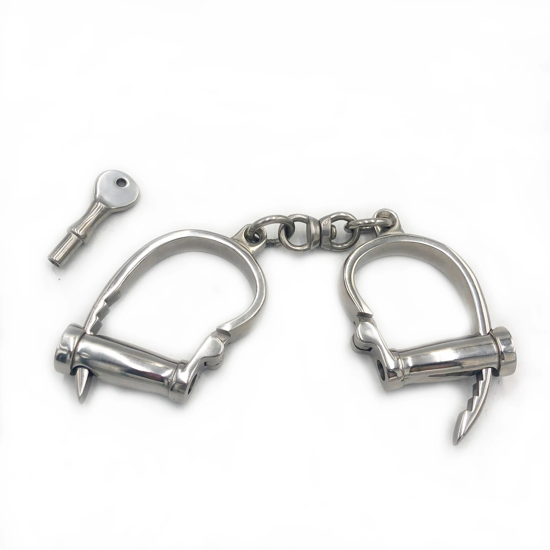 

Black emperor SM toys new stainless steel unisex horseshoe handcuffs adult fun couple supplies exquisite alternative