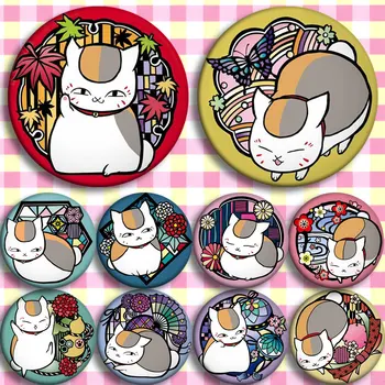 

Japan Anime Natsume Yuujinchou Cat teacher Cosplay Badge Cartoon Brooch Pins Collection Bags Badges For Backpacks Button gifts