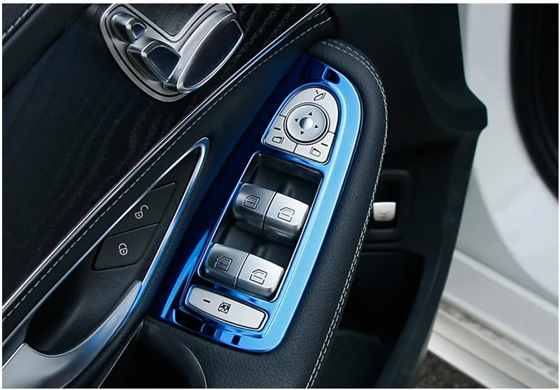 4x дверь окна лифт переключатель Крышка отделка для Mercedes-Benz класса GLC X205-& C класса W205 15-17