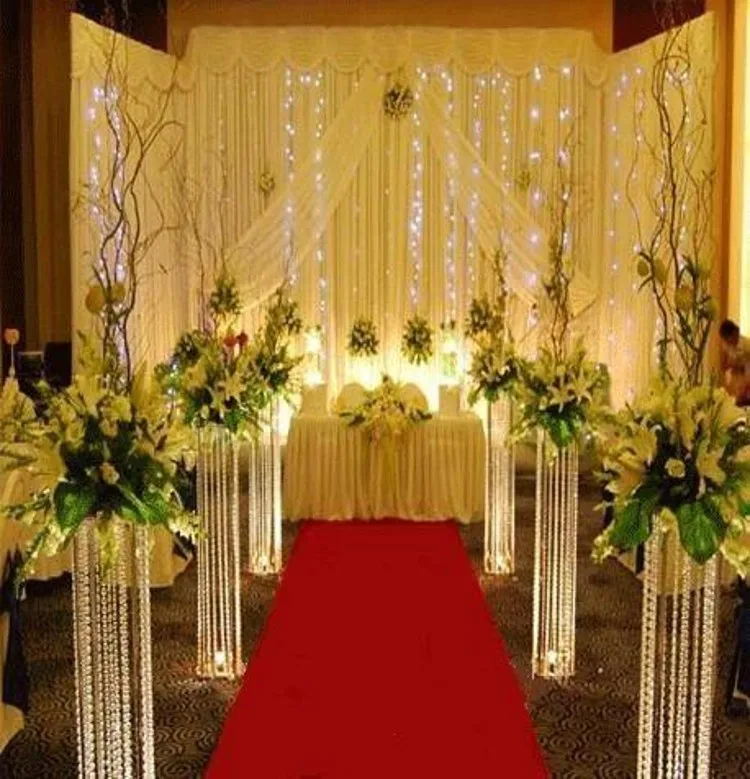 

Luxury Shiny Wedding Decor Centerpieces Acrylic crystal pillar aisle road lead with led light Party Table Decoration Props