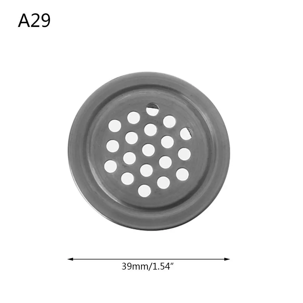 1 шт. вентиляционная решетка из нержавеющей стали с отверстиями для вентиляционных отверстий круглой формы - Цвет: A29