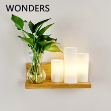 Applique murale LED en bois massif, style nordique, luminaire décoratif d'intérieur, idéal pour une chambre à coucher, un couloir ou une allée
