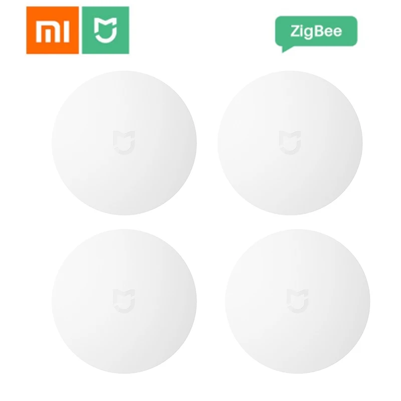 4pcs Wireless Switch Xiao mi Aqara переключатель mijia Беспроводной Wi-Fi дом управление центр Интеллектуальный Многофункциональный Умный дом устройство работает с mi Home app - Цвет: 4pcs Wireless Switch