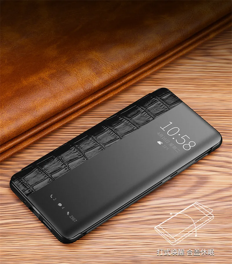 Чехол для Coque P30 P30Pro с умным окошком для просмотра пары, простой модный кожаный флип-чехол для huawei P30Pro, чехол для карты, защита от каркаса
