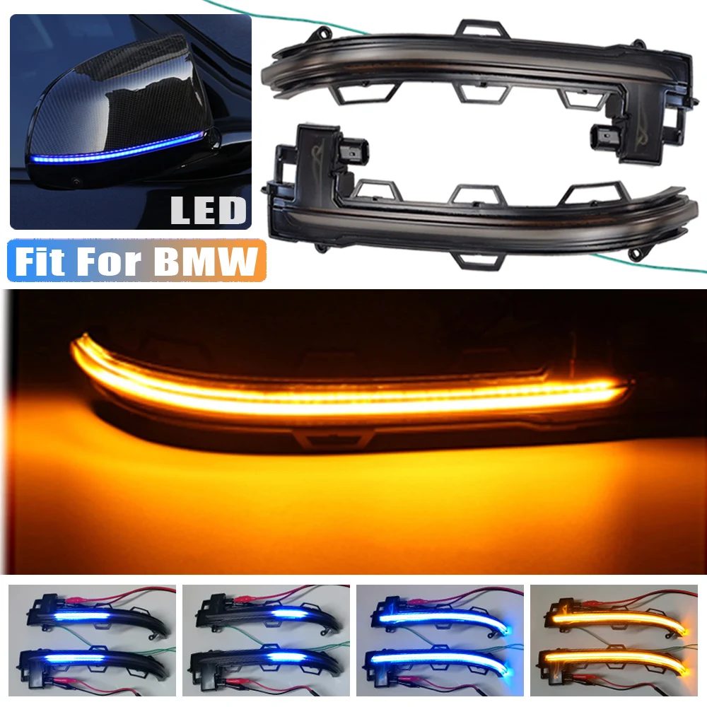 

2pcs Dynamic Turn Signal Light LED Side Wing Rearview Mirror Indicator Blinker Light For BMW X3 X4 X5 X6 X7 G01 G02 G05 G06 G07
