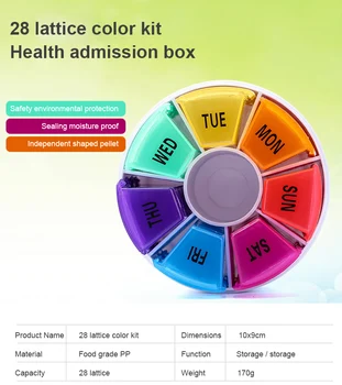 

28 Girds DIY Twenty-eight Medicine Boxes Seven Days A Week Portable Medicine Box Home Multipurpose Travel Medicine Box