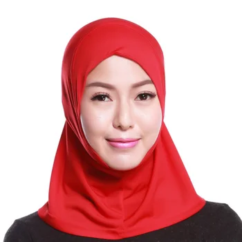 

Womens Cotton Muslim Headscarf Inner Hijab For Islamic Ladies Satin Neck Head Hat Hijab