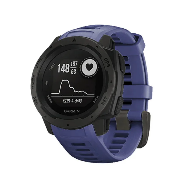 Темно-синий 22 мм спортивные часы силиконовый ремешок на запястье для Garmin Instinct SD998 умный ремешок для Garmin Fenix 5 Instinct Наручные Ремни - Цвет: Темно-синий