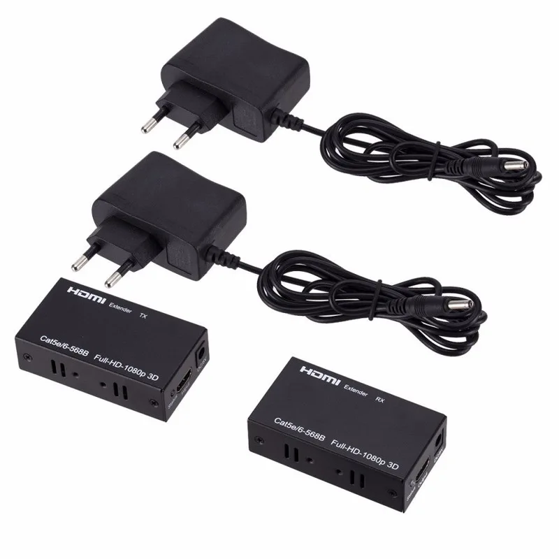 Ретранслятор 60m HDMI на RJ45 ретранслятор по одной сети Cat5E/6 1080P HD передатчик приемник