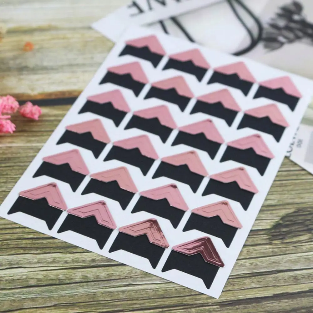 

5PCS 5 sheets DIY Vintage Corner kraft Paper Stickers Frame Scrapbooking Decoration Albums For Photo C2H5