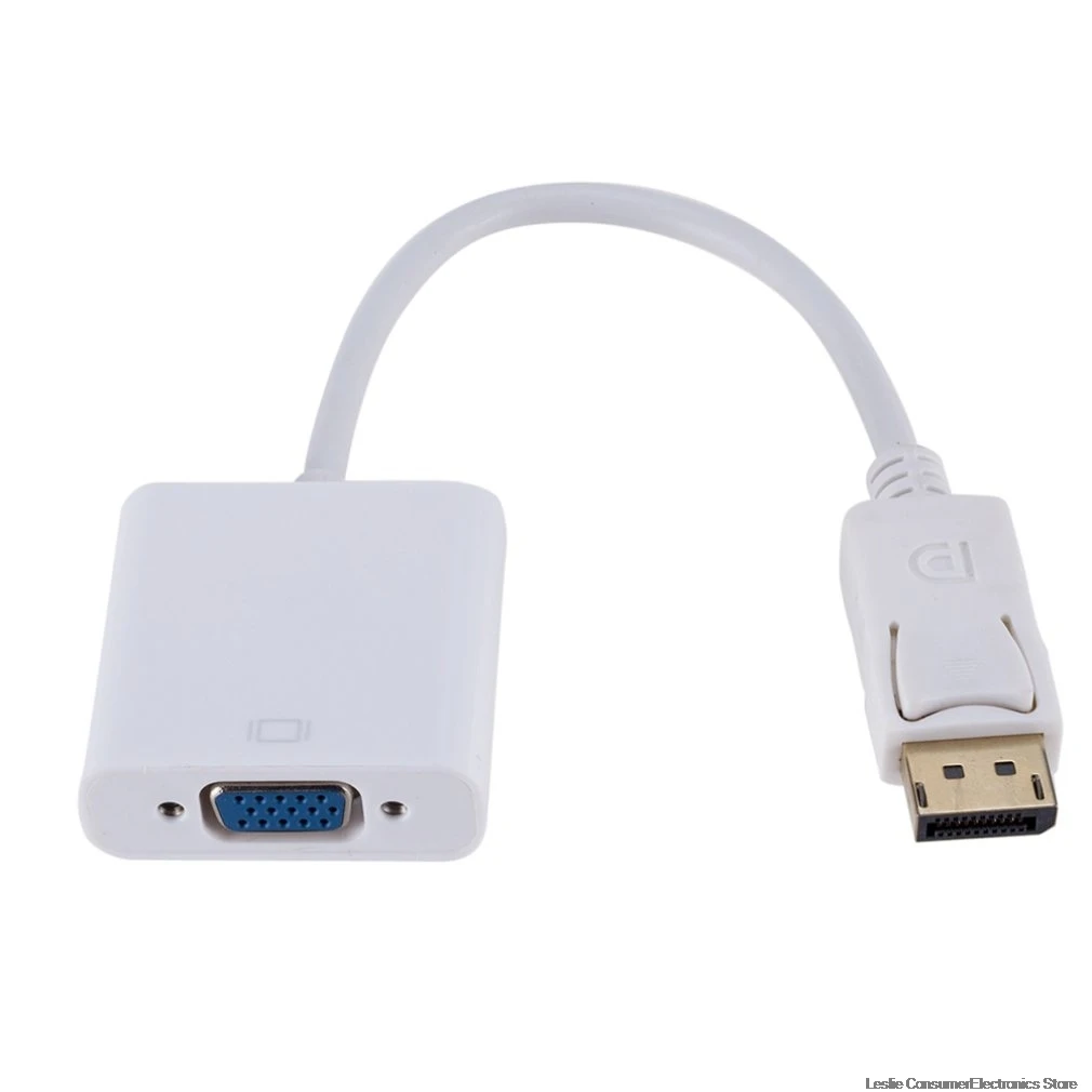 DisplayPort Display Port DP to VGA Adapter Cable Male to Female Converter for PC Computer Laptop HDTV Monitor Projector