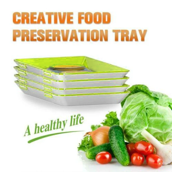 

1/2/4Pcs Healthy Food Preservation Tray Storage Container Set Kitchen Tools New Design