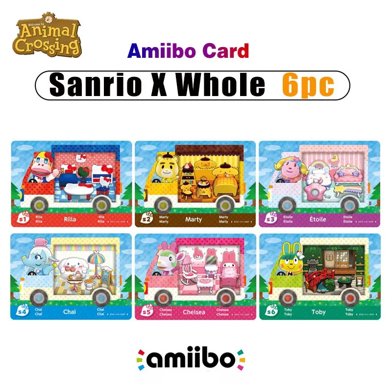 Новый лист Amiibo карты для животных Sanrio набор карт автомобиля мини печатные NS Switch