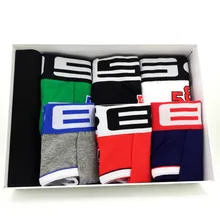 4 шт./лот,, мужские хлопковые боксеры, шорты, штаны с низкой талией для мужчин, пенис, удобное и дышащее u-образное Выпуклое нижнее белье