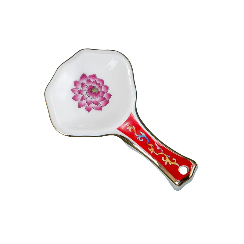 

Golden Edge Chopstick Holder Creative Ceramic Chinese Hotel Tableware Household Chopsticks Shelf Support Chopstick Holder