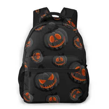 

OLN Backpack Women Shoulder Bag For Teenage Girls Creepy Halloween Pumpkin Bagpack Female Ladies School Backpack