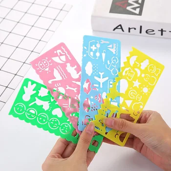 

4pcs/set Drawing Board Creative Kids Crafts Plastic Ruler Educational Drawing Pads Toys For Children Creativity Sets Coloring