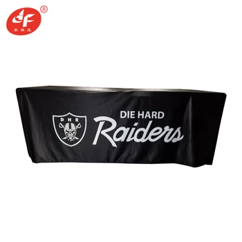 

4ft Fitted Trade Show Custom Logo Full Colors CMYK Print Table Cloth Street Show Promotion Table Covers