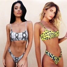 Micro Bikinis Women Bandeau Snakeskin Leopard Swimsuit Bikini Sexy High Waist Swimwear Women Bathing Suit Maillot De Bain Femme Micro Bikinis Women Bandeau Snakeskin Leopard Swimsuit Bikini Sexy High Waist Swimwear Women Bathing Suit Maillot De Bain Femme